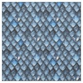 Tissu Échelles de dragon/gemmes bleues (Échantillon)