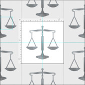 Tissu Échelles de justice | Cadeaux juridiques (Carreau)