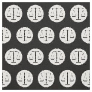 Tissu Échelles de noir de justice