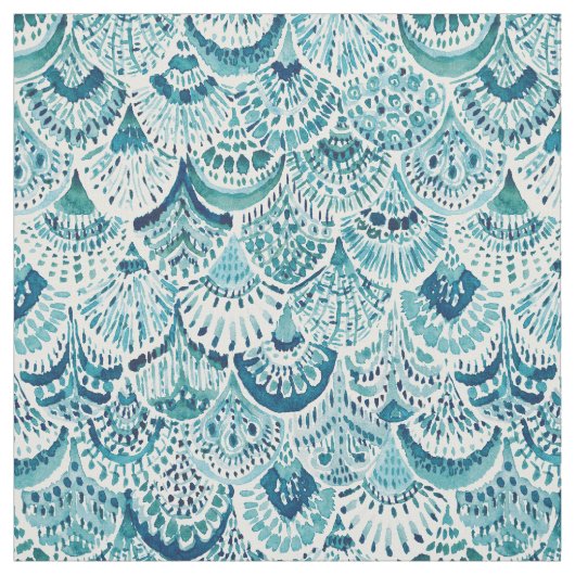 Tissu Échelles de sirène d'indigo d'ARMURE de MERM (Échantillon)