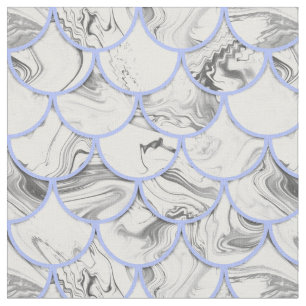 Tissu Échelles de sirène gris