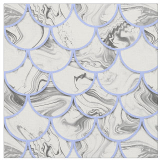 Tissu Échelles de sirène gris