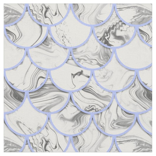 Tissu Échelles de sirène gris (Fermer)
