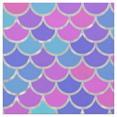 Tissu Échelles de sirène multicolore et argentée (Fermer)