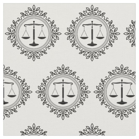 Tissu Échelles décoratives d'avocat de la justice | (Fermer)