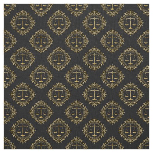 Tissu Échelles d'or décoratives de justice | Avocat (Échantillon)