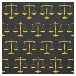 Tissu Échelles d'or des cadeaux de loi de la justice  