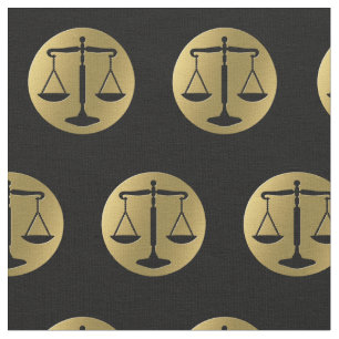 Tissu Échelles d'or élégantes d'avocat de la justice 