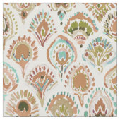 Tissu Échelles et plumes roses de menthe d'or de SIRÈNE (Fermer)