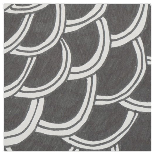 Tissu Echelles noires et blanches (Échantillon)
