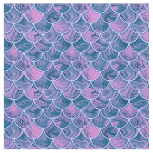 Tissu Échelles roses turquoises (Fermer)