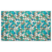 Tissu Échelles, turquoise, Aqua, Taupe, et crème de (Fat Quarter)