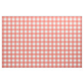 Tissu Écho de pêche et contrôle blanc de guingan (Fat Quarter)