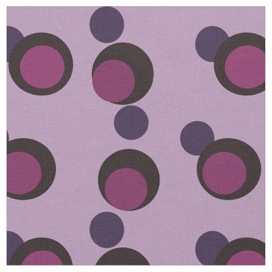 Tissu Éclipse de prune - Cercles Luxe Mid-Century (Fermer)