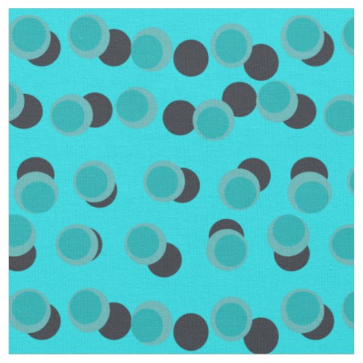 Tissu Éclipse de turquoise atomique - Moderne du milieu (Fermer)