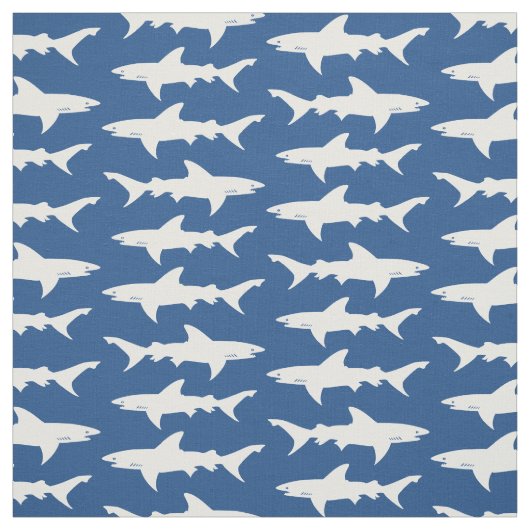 Tissu École bleue et blanche d'attaque de requin des (Échantillon)