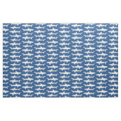 Tissu École bleue et blanche d'attaque de requin des (Fat Quarter)