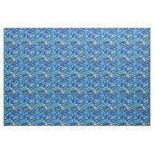 Tissu École de poisson, bleu foncé, blanc et turquoise (Yard)