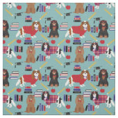 Tissu École d'enseignants Cavalier King Charles (Échantillon)