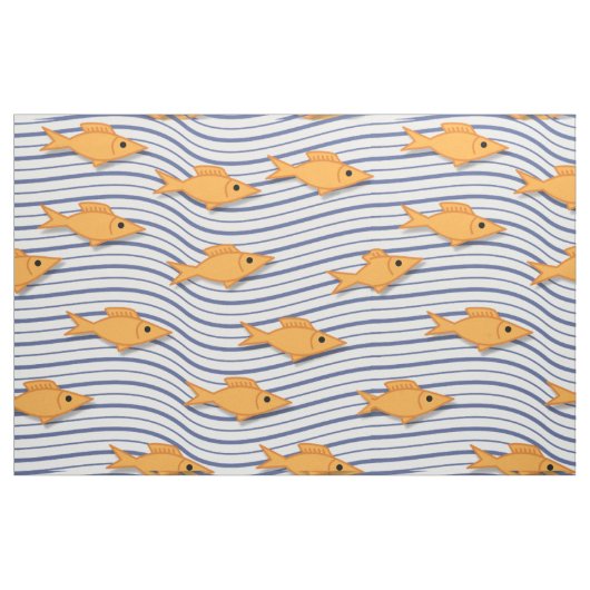 Tissu École GoldFish (Fat Quarter)