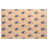 Tissu écossais personnalisé Terrier et Chiot (Fat Quarter)