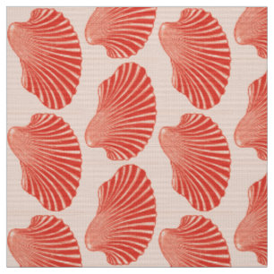 Tissu Écran à coquille de saint Jacques, Corail clair