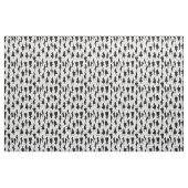 Tissu écriture blanche milieu du siècle 1950 silhouette (Fat Quarter)