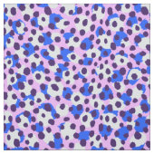 Tissu Écriture chic couleur violet bleu rose guépard (Échantillon)