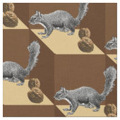 Tissu Écureuil Et Noix (Fermer)