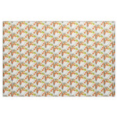 Tissu Écureuils avec les lanternes japonaises (Fat Quarter)