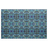 Tissu éffrayant de noir bleu de mites de papillons (Fat Quarter)