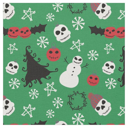 Tissu Éffrayant Noël Déplaisant Goth Fête à thème (Fermer)