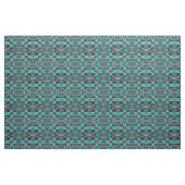 Tissu Eighties Turquoise and Grey Arched Line Pattern (Yard)
