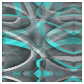 Tissu Eighties Turquoise and Grey Arched Line Pattern (Fermer)