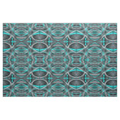 Tissu Eighties Turquoise and Grey Arched Line Pattern (Fat Quarter)