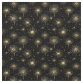 Tissu Élégance de luxe Dandelion d'or noir (Détail)