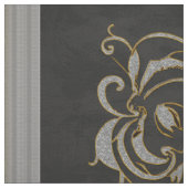 Tissu Elégance en argent et noir. (Échantillon)