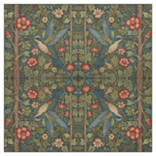 Tissu Élégant art rétro vintage colibri