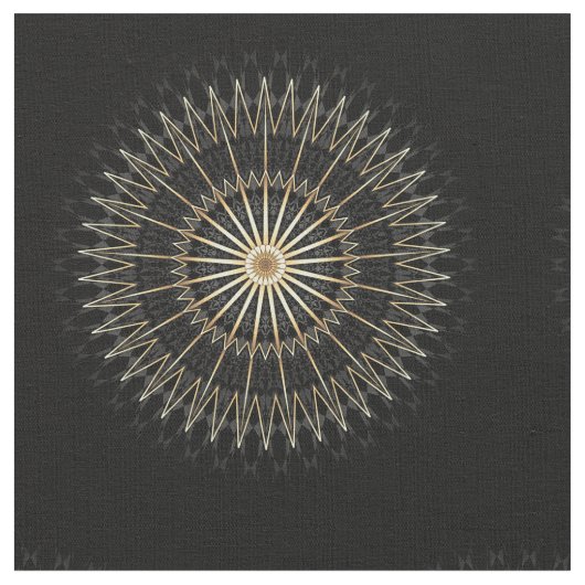 Tissu Élégant Black Gold Chevron Star (Fermer)