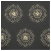 Tissu Élégant Black Gold Chevron Star (Échantillon)