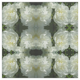 Tissu Elégant blanc peony floral blanc photo