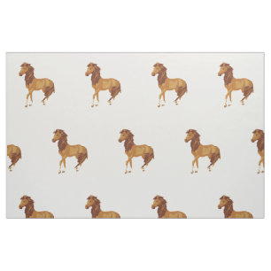Tissu Élégant cheval arabe aquarelle équestre