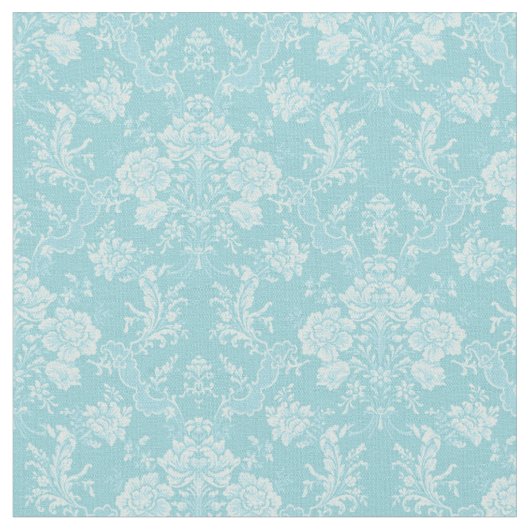 Tissu Élégant Chic Romantique Floral Damask-Mint (Fermer)