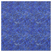 Tissu Elegant cobalt blue tooled leather  (Échantillon)