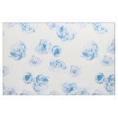 Tissu Élégant Couleur D'Aquarelle Bleue Et Blanc (Fat Quarter)