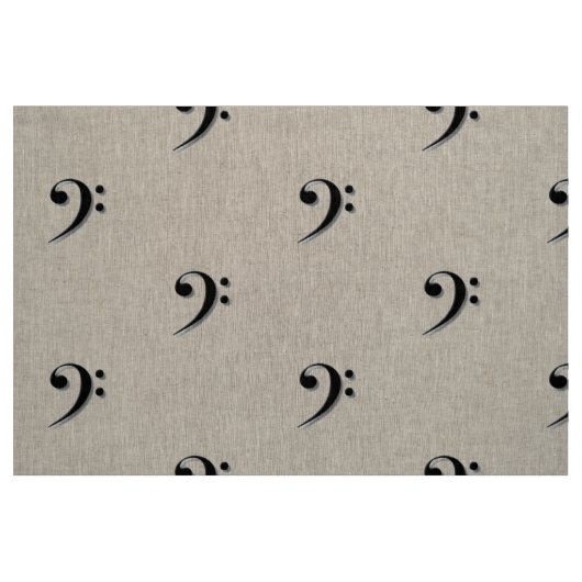 Tissu élégant de clef basse (Fat Quarter)