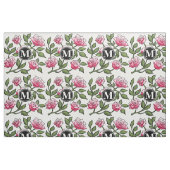 Tissu Élégant floral et monogramme (Fat Quarter)