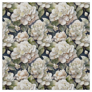 Tissu Elégant ivoire rose marine couleur aquarelle fleur