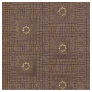 Tissu Élégant Motif de carreaux géométriques Brown