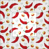 Tissu Élégant Motif Red Chile (Carreau)